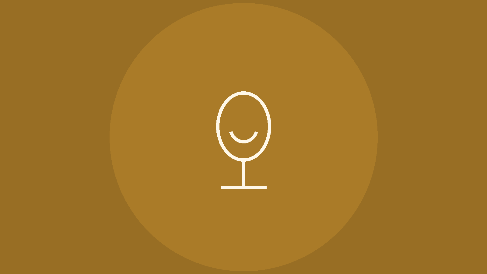 Icono lineal de copa sobre fondo mostaza para ginger beer
